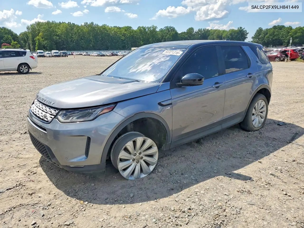 2020 Land Rover Discovery Sport Se VIN: SALCP2FX9LH841449 Lot: 60321316