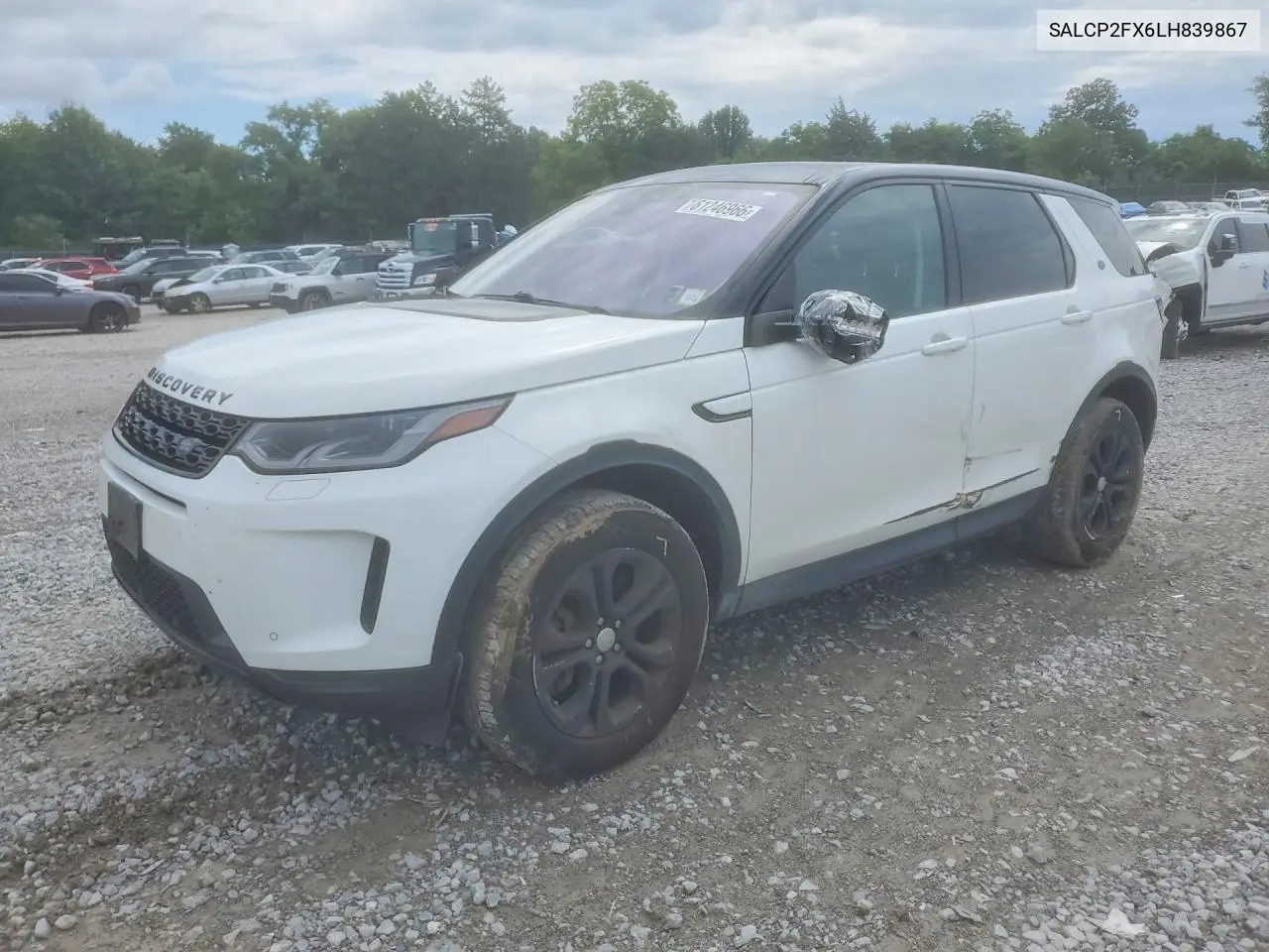 2020 Land Rover Discovery Sport Se VIN: SALCP2FX6LH839867 Lot: 61246966