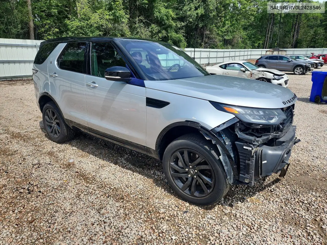 2020 Land Rover Discovery Hse VIN: SALRR2RV0L2428546 Lot: 61368836