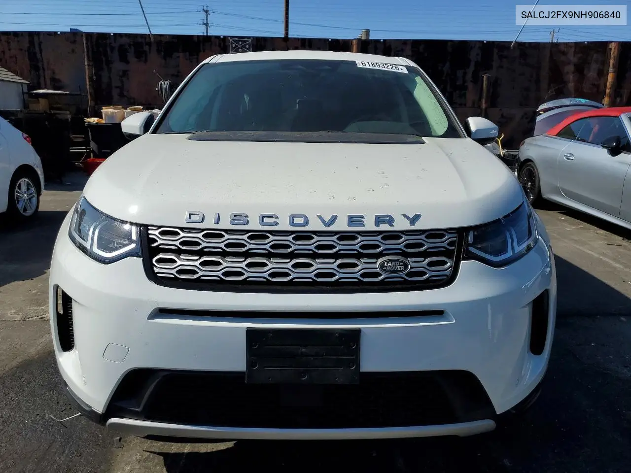2022 Land Rover Discovery Sport S VIN: SALCJ2FX9NH906840 Lot: 61893226