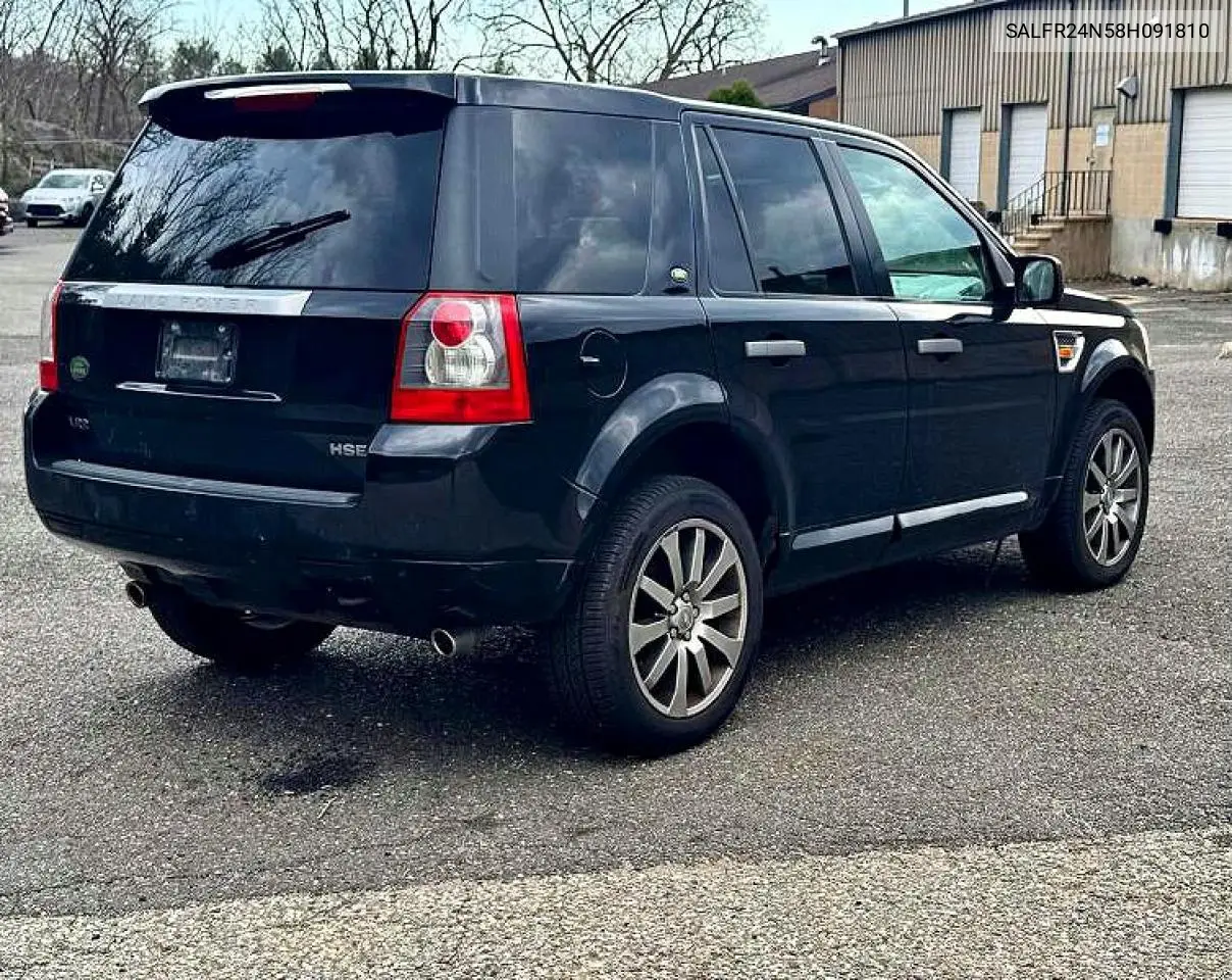 2008 Land Rover Lr2 Hse VIN: SALFR24N58H091810 Lot: 59897816