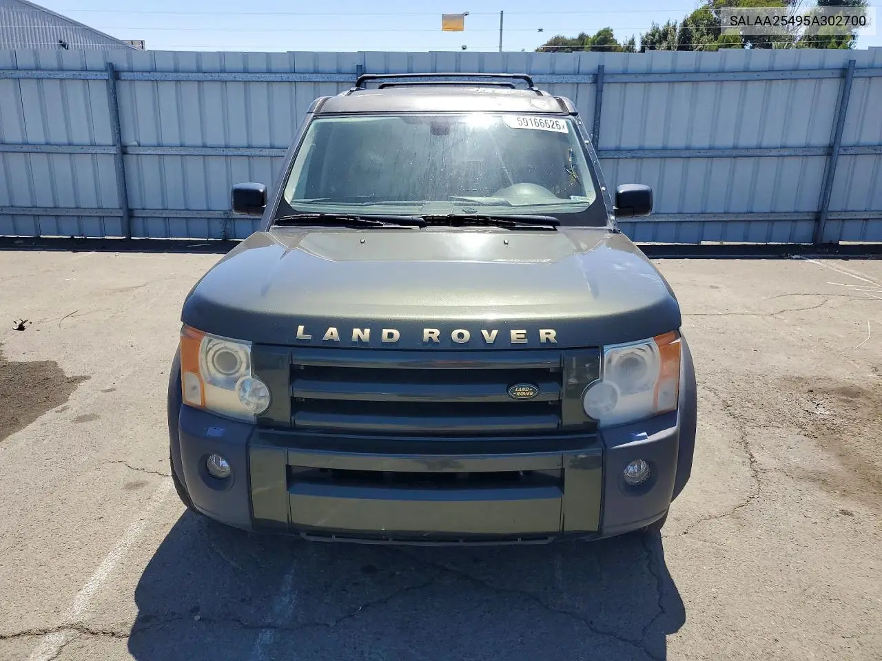 2005 Land Rover Lr3 VIN: SALAA25495A302700 Lot: 59166626