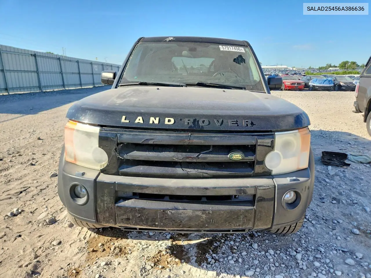 2006 Land Rover Lr3 Se VIN: SALAD25456A386636 Lot: 57917456