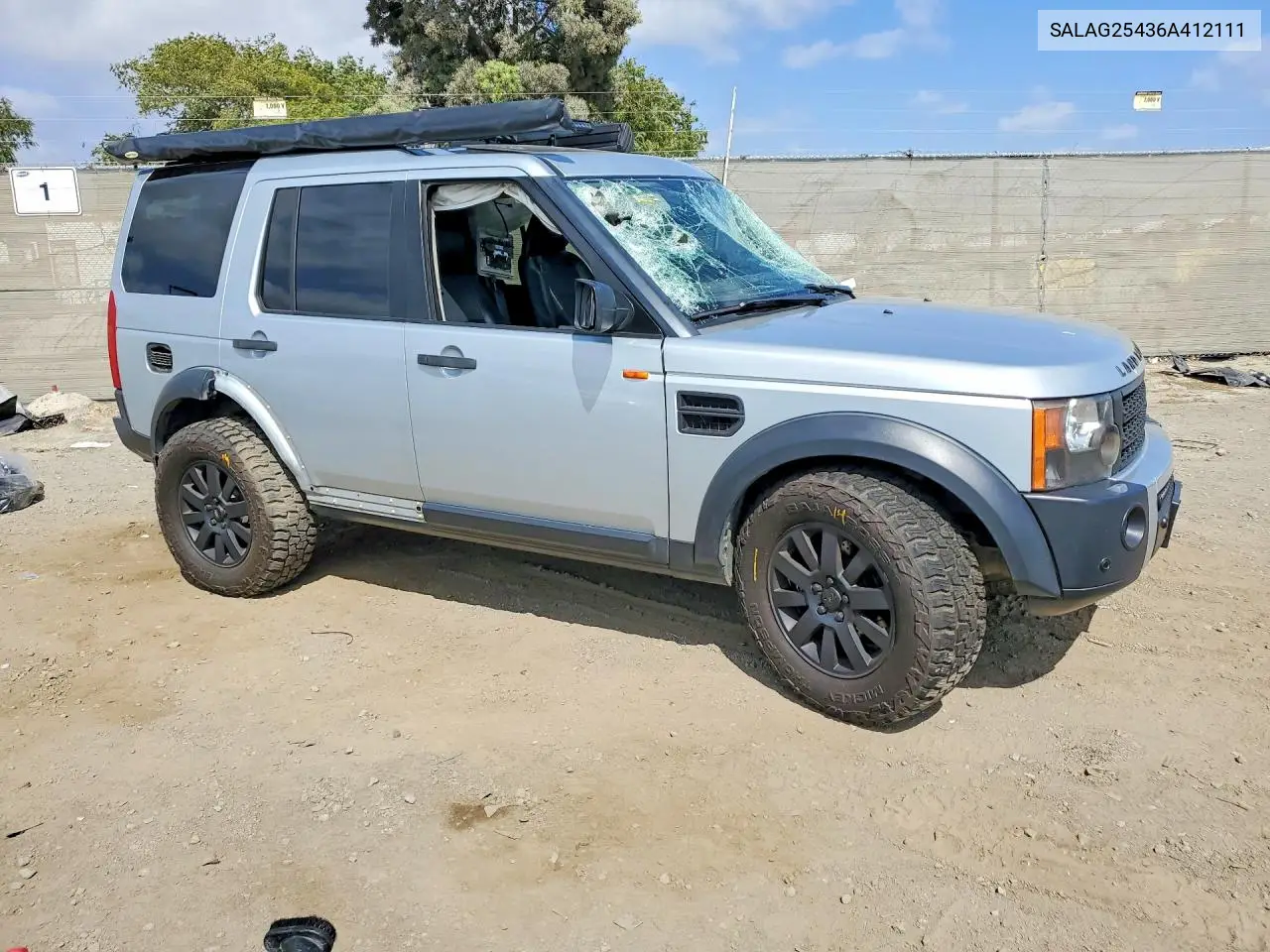 2006 Land Rover Lr3 Hse VIN: SALAG25436A412111 Lot: 59353836