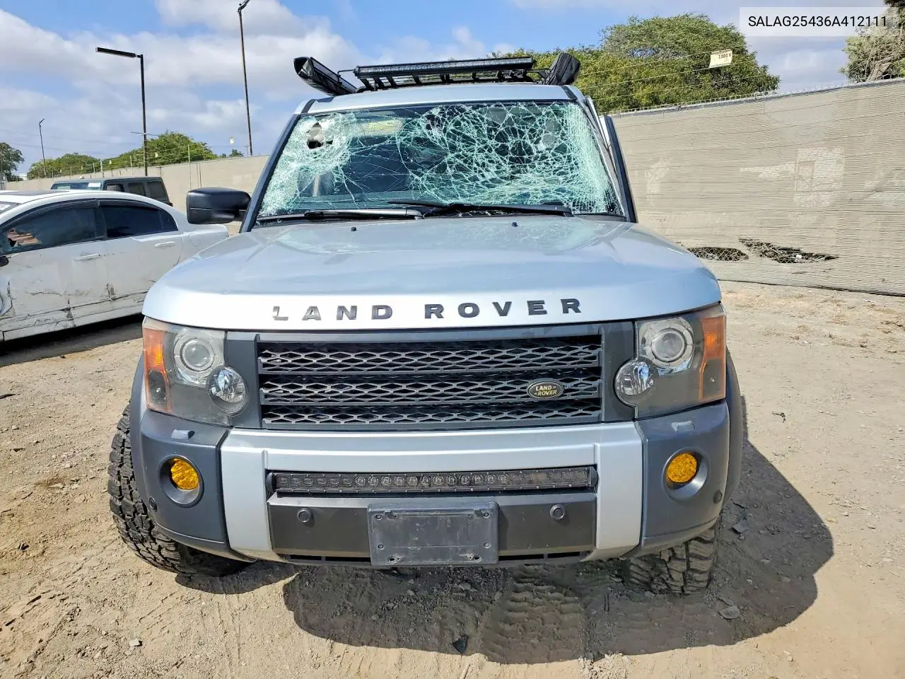2006 Land Rover Lr3 Hse VIN: SALAG25436A412111 Lot: 59353836