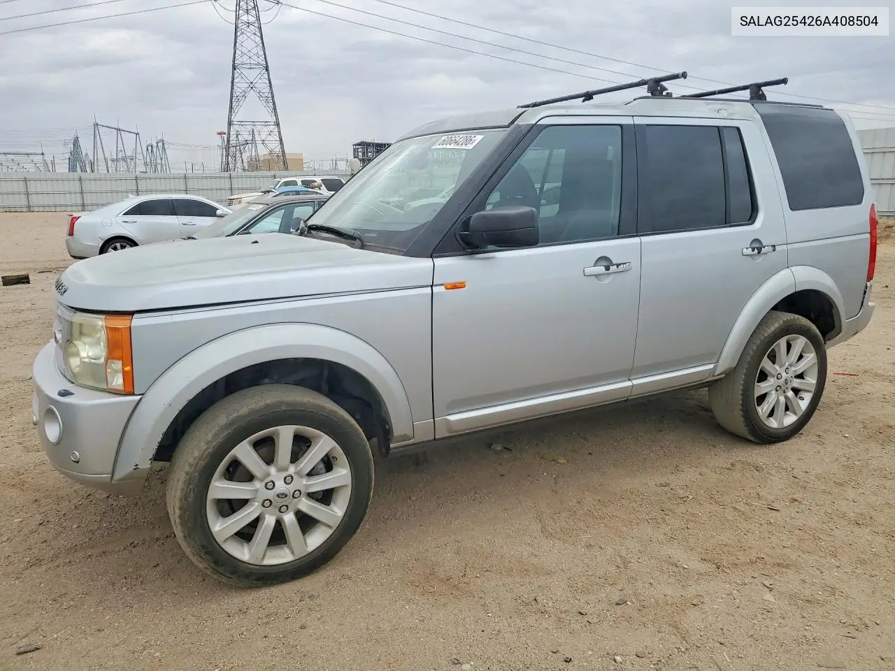 2006 Land Rover Lr3 Hse VIN: SALAG25426A408504 Lot: 60664286