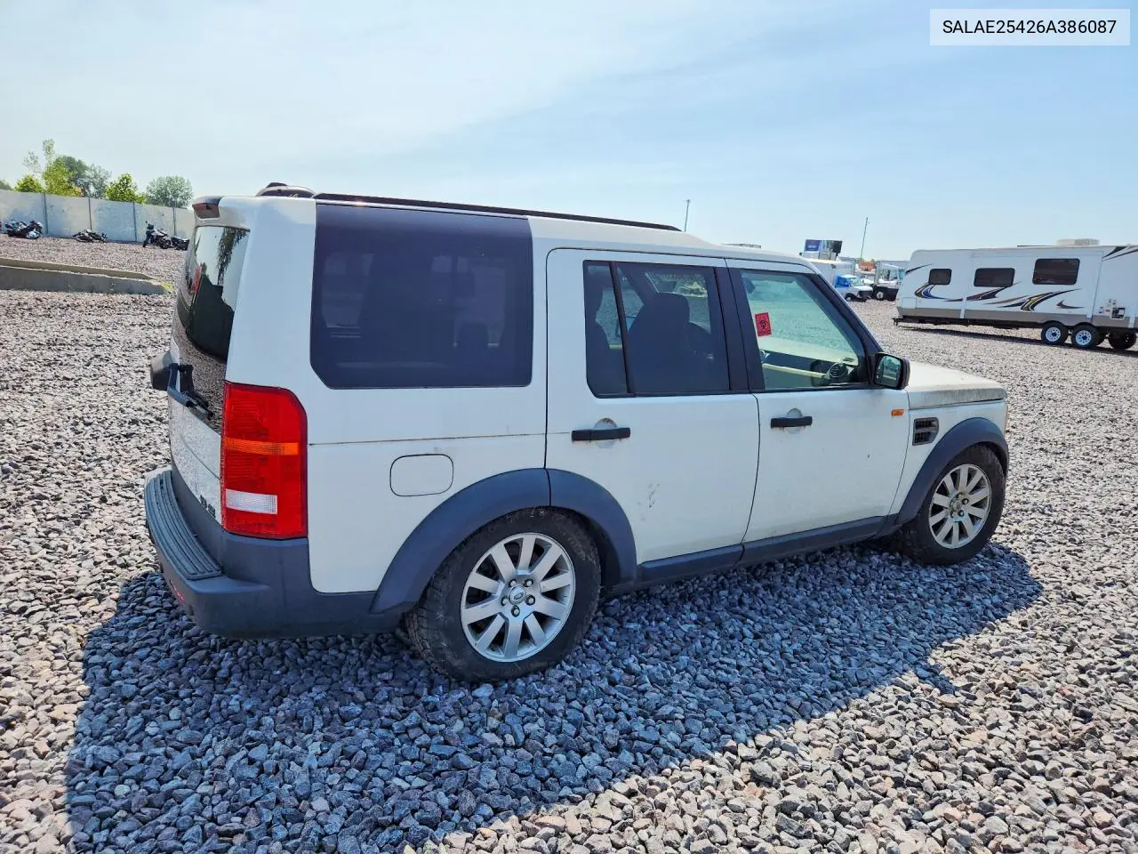 2006 Land Rover Lr3 Se VIN: SALAE25426A386087 Lot: 60796336