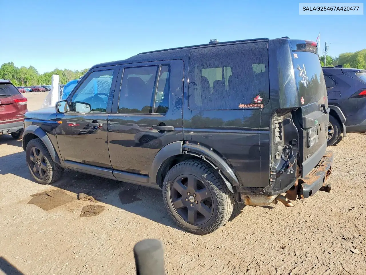 2007 Land Rover Lr3 Hse VIN: SALAG25467A420477 Lot: 54992426