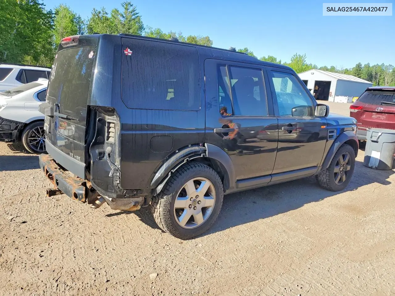 2007 Land Rover Lr3 Hse VIN: SALAG25467A420477 Lot: 54992426