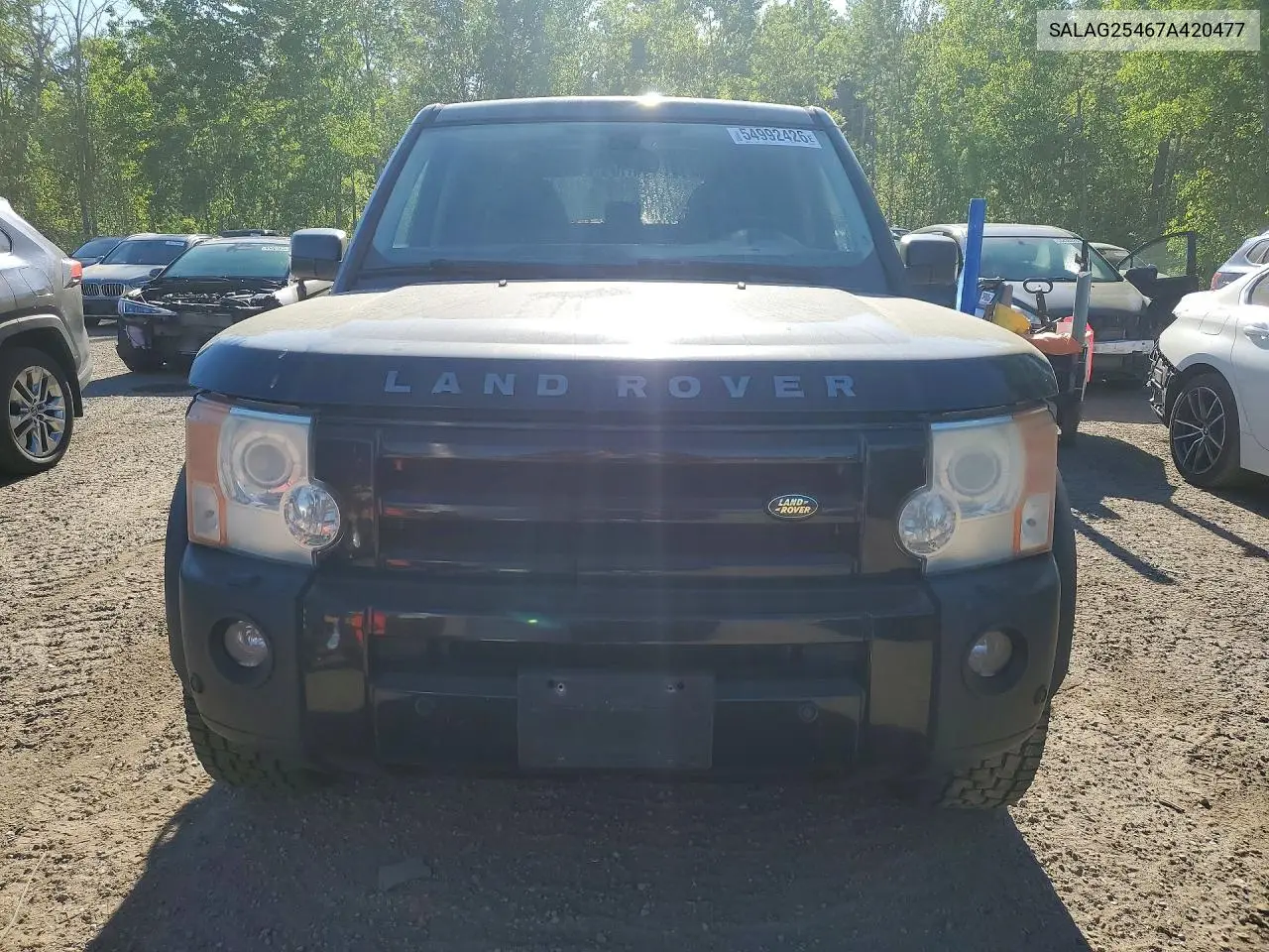 2007 Land Rover Lr3 Hse VIN: SALAG25467A420477 Lot: 54992426