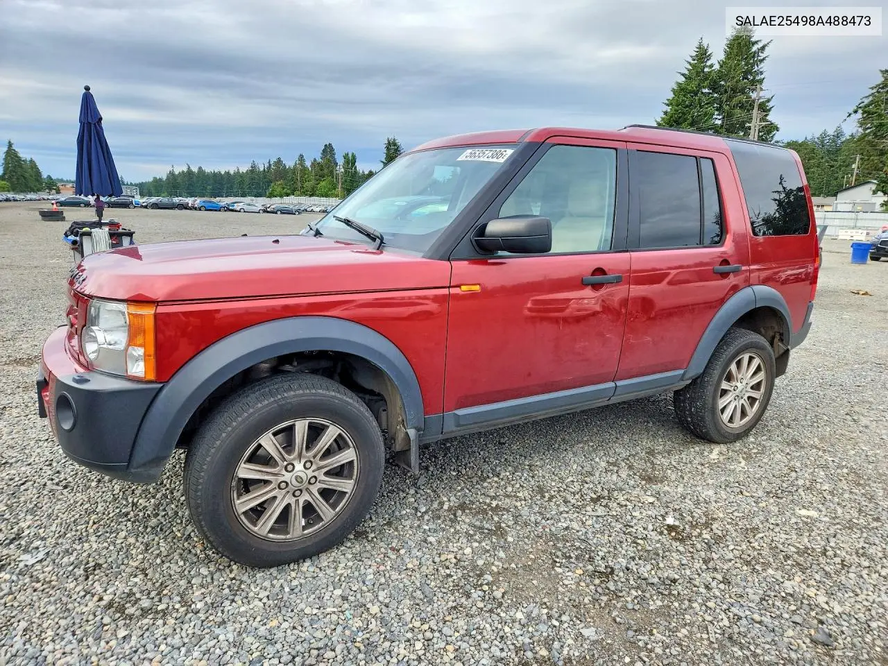 2008 Land Rover Lr3 Se VIN: SALAE25498A488473 Lot: 56357386