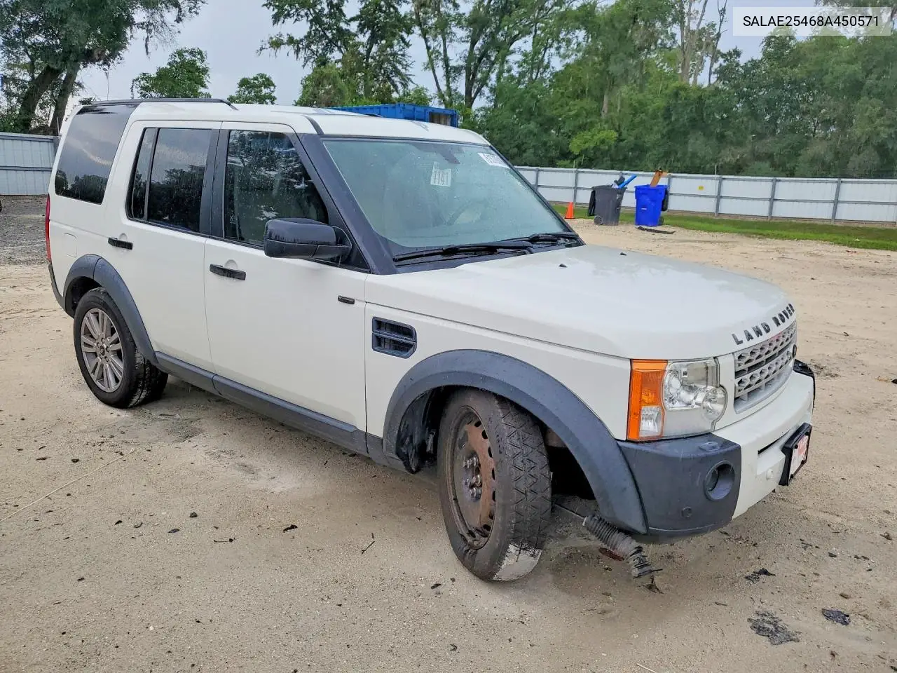 2008 Land Rover Lr3 Se VIN: SALAE25468A450571 Lot: 61570516