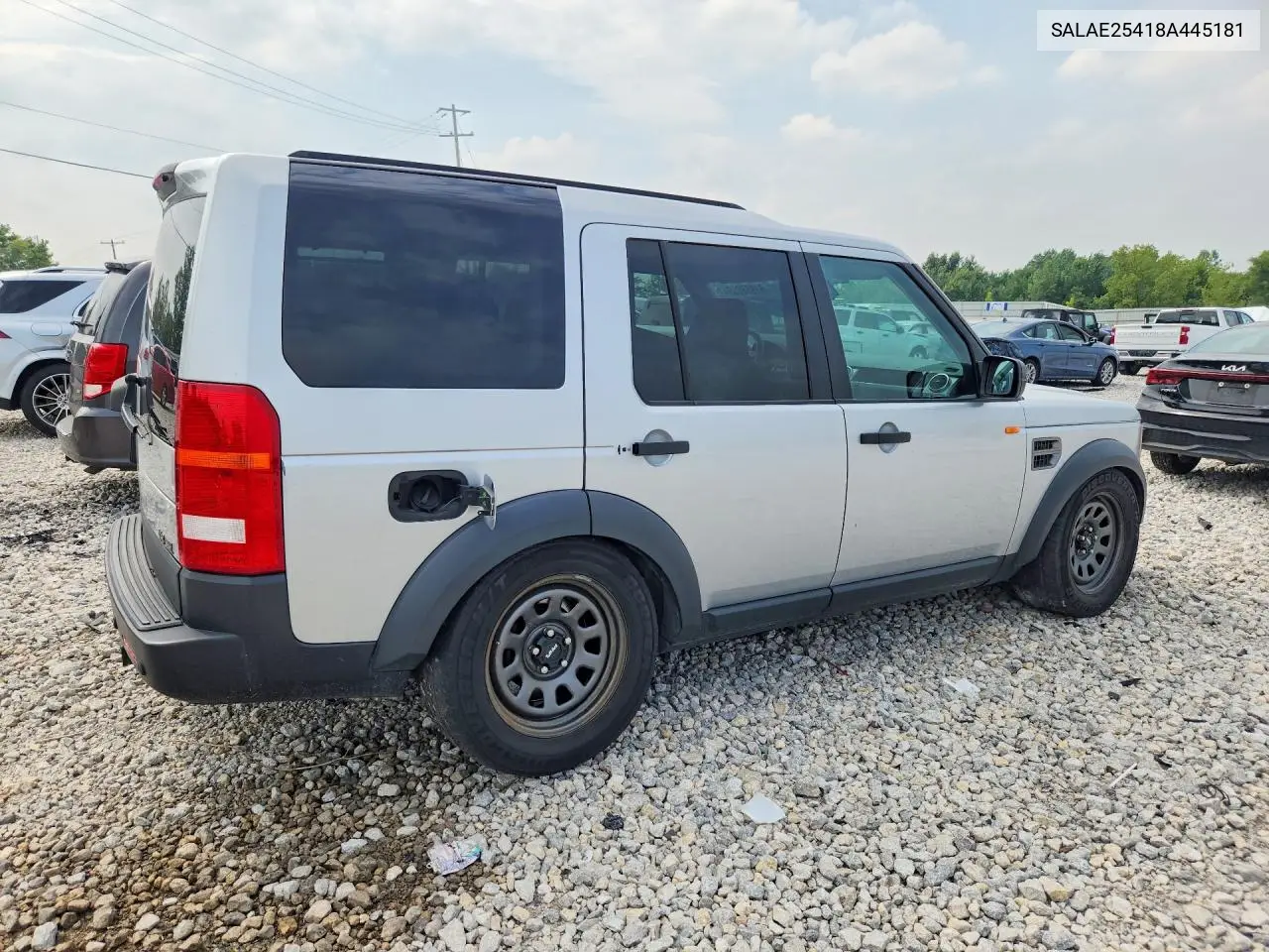 2008 Land Rover Lr3 Se VIN: SALAE25418A445181 Lot: 61858056