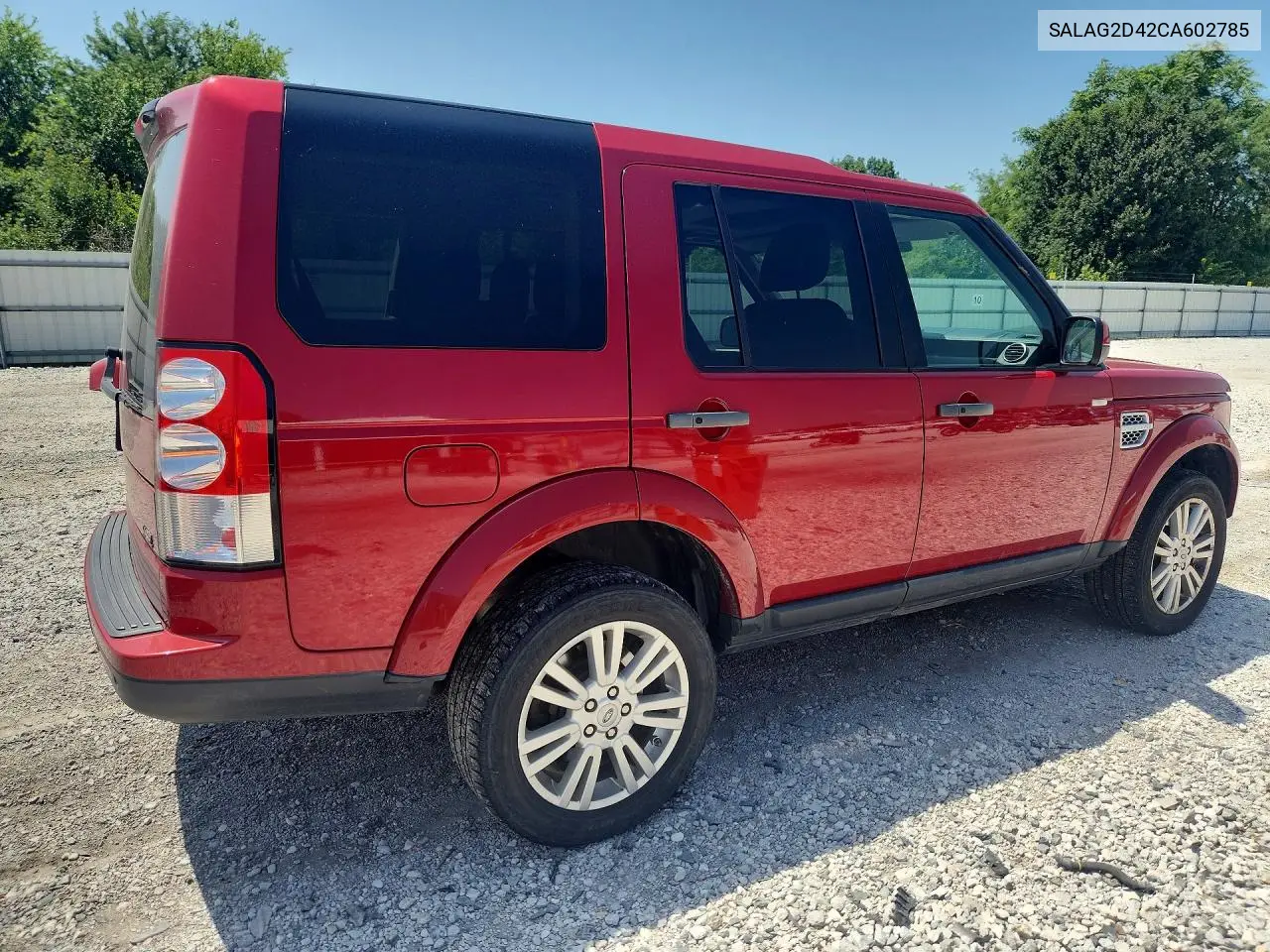 2012 Land Rover Lr4 Hse VIN: SALAG2D42CA602785 Lot: 62112496