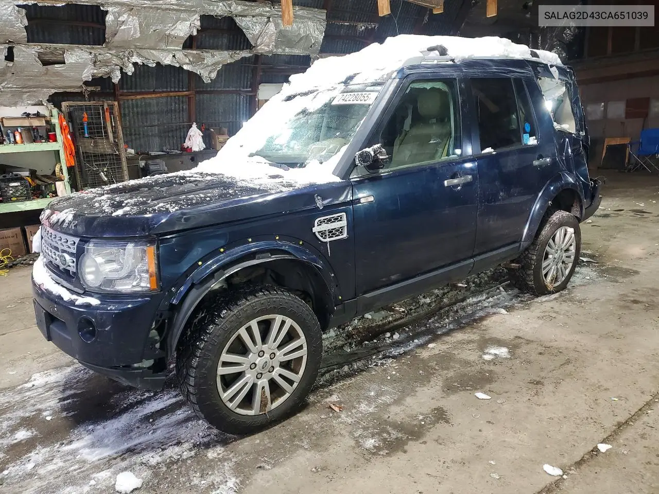 2012 Land Rover Lr4 Hse VIN: SALAG2D43CA651039 Lot: 74228055