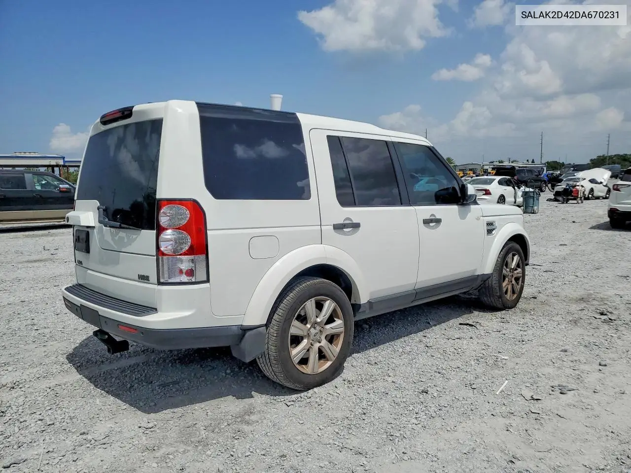 2013 Land Rover Lr4 Hse Luxury VIN: SALAK2D42DA670231 Lot: 60224726