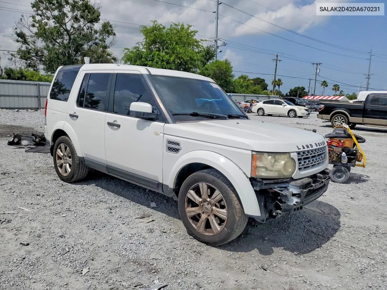 2013 Land Rover Lr4 Hse Luxury VIN: SALAK2D42DA670231 Lot: 60224726