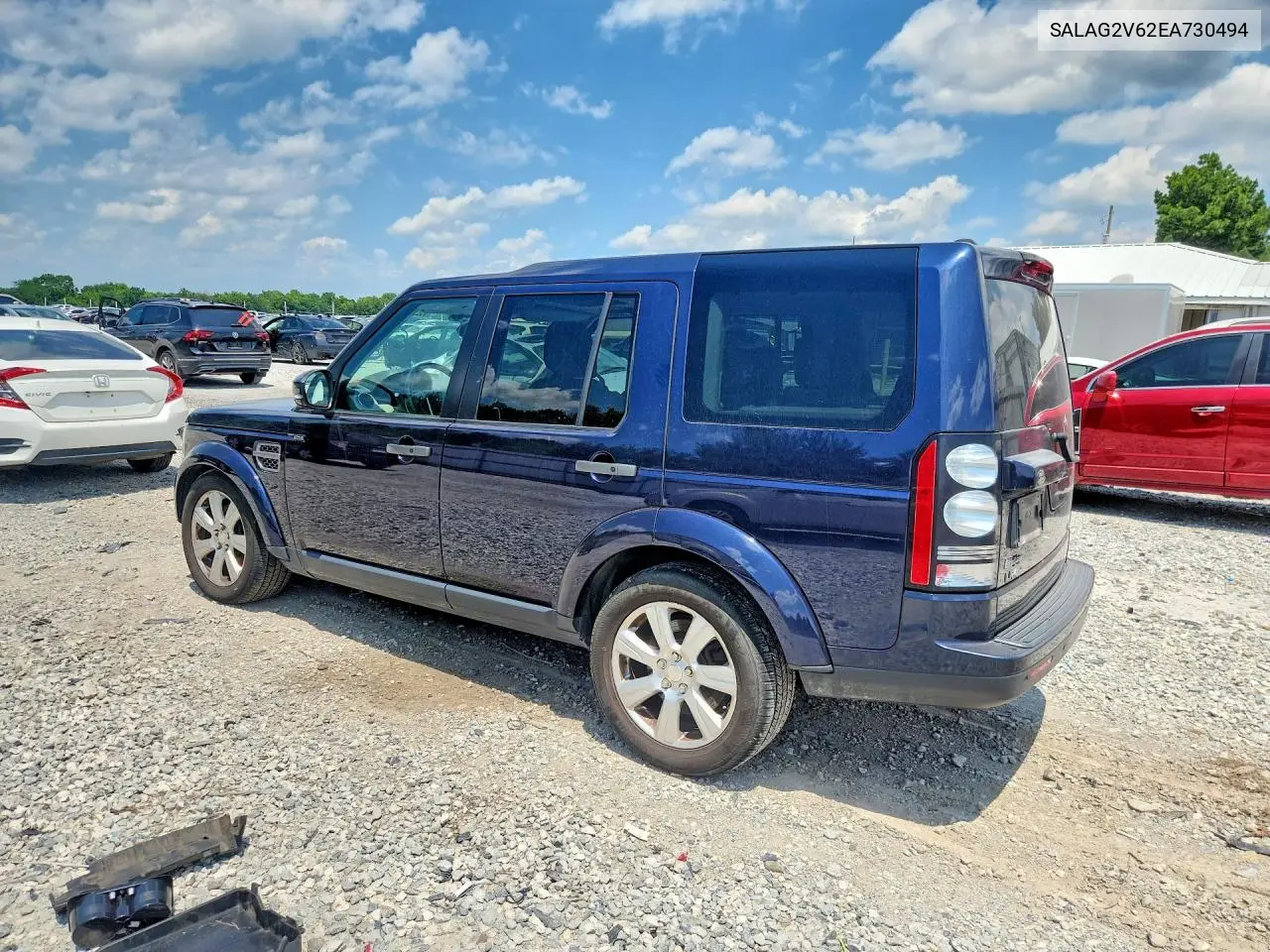 2014 Land Rover Lr4 Hse VIN: SALAG2V62EA730494 Lot: 59292676