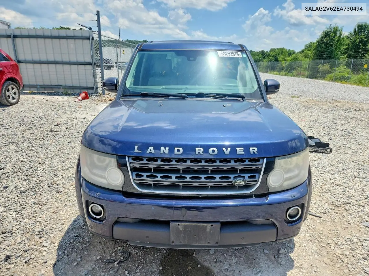 2014 Land Rover Lr4 Hse VIN: SALAG2V62EA730494 Lot: 59292676
