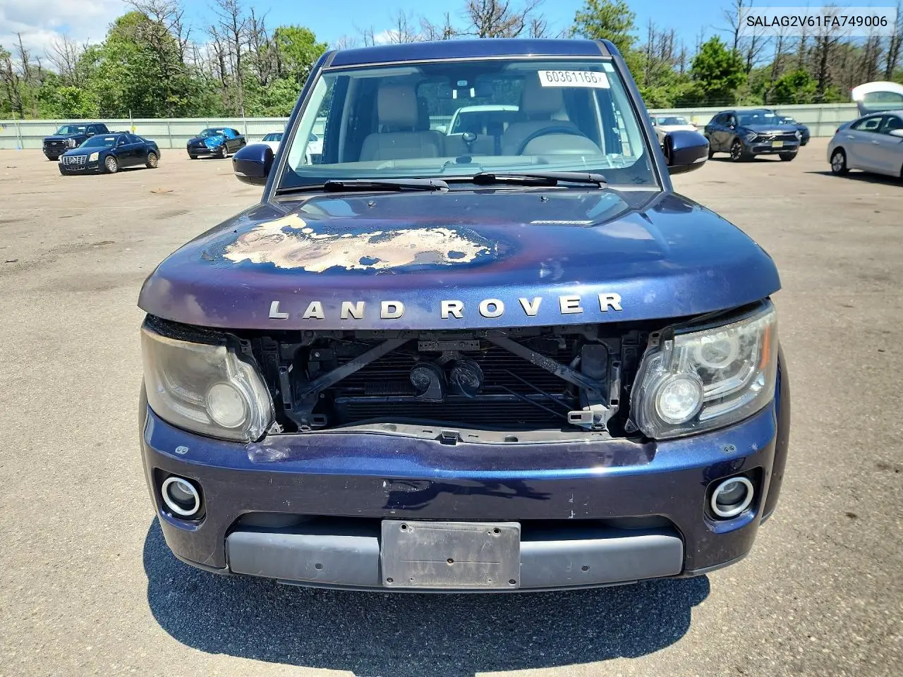 2015 Land Rover Lr4 Hse VIN: SALAG2V61FA749006 Lot: 60361166