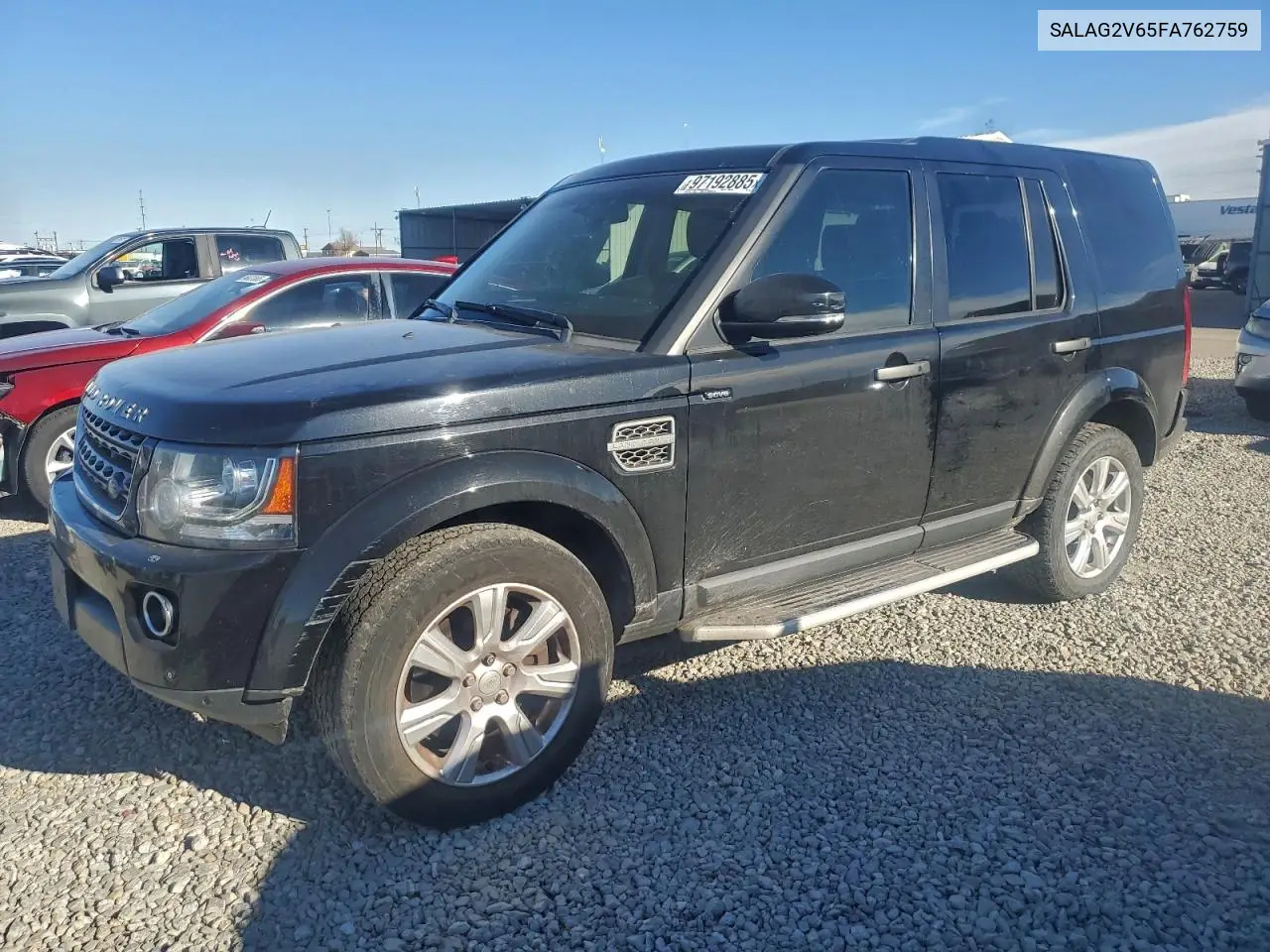 2015 Land Rover Lr4 Hse VIN: SALAG2V65FA762759 Lot: 97192885