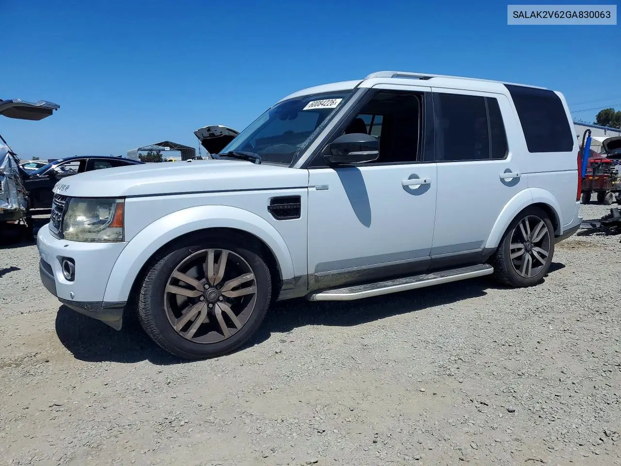 2016 Land Rover Lr4 Hse Luxury VIN: SALAK2V62GA830063 Lot: 60084226