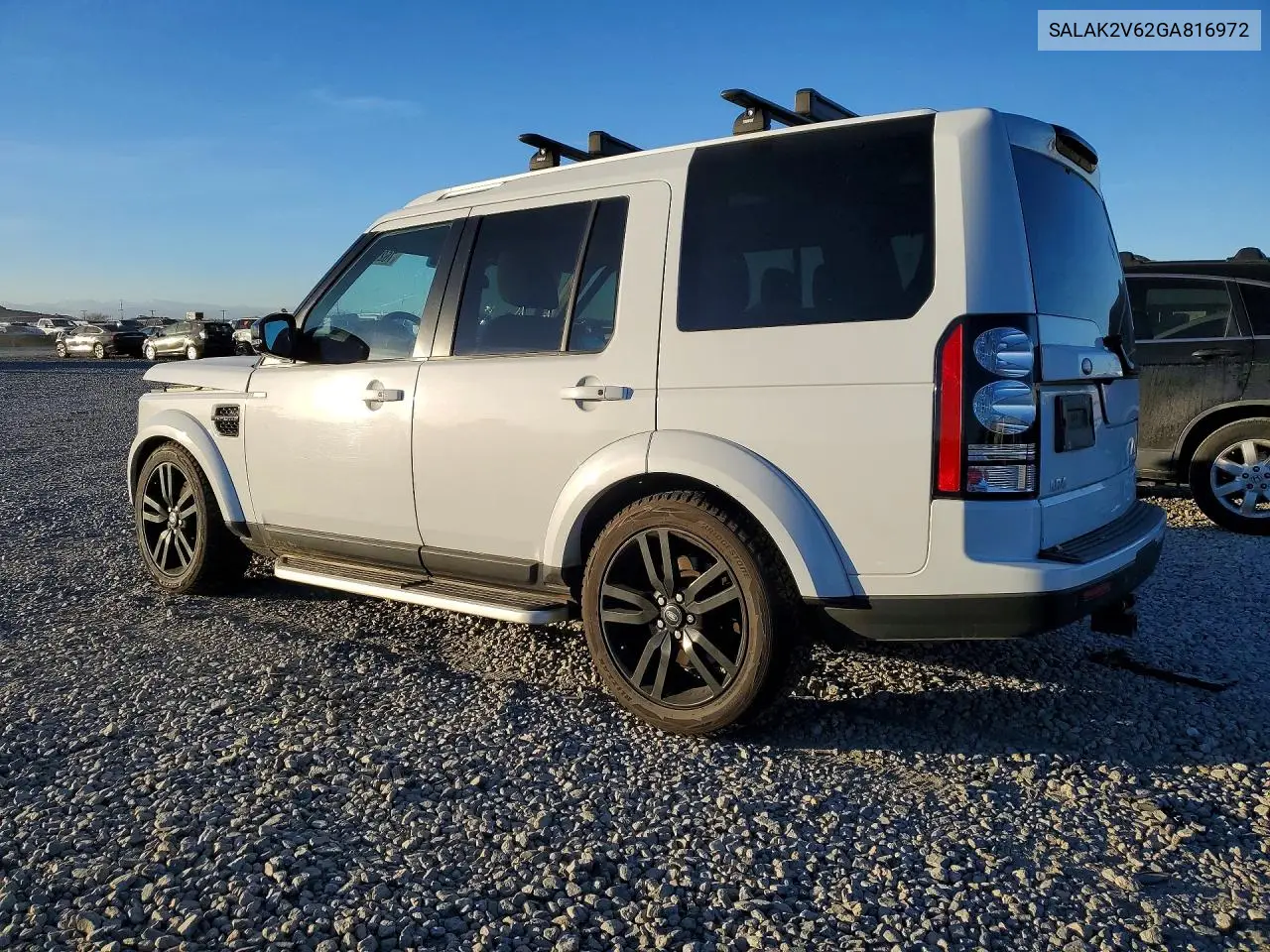 2016 Land Rover Lr4 Hse Luxury VIN: SALAK2V62GA816972 Lot: 76278215