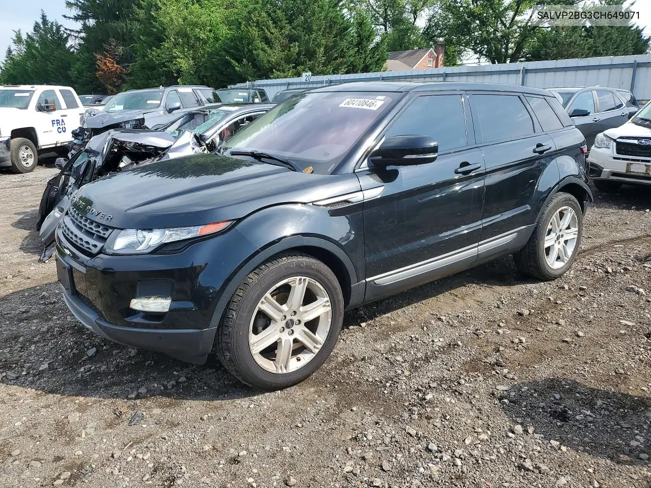 2012 Land Rover Range Rover Evoque Pure Plus VIN: SALVP2BG3CH649071 Lot: 60410846