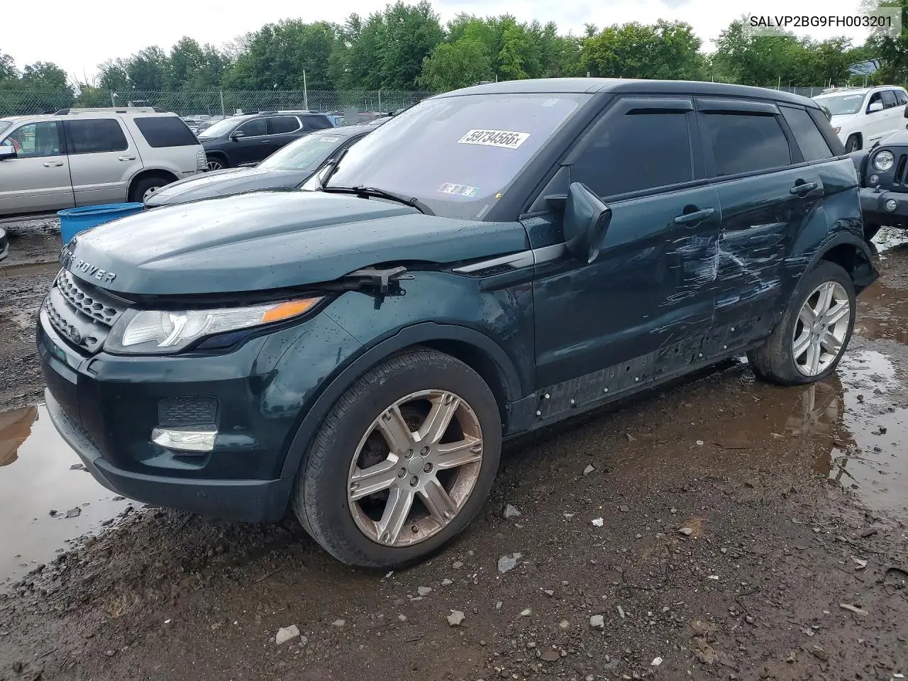 2015 Land Rover Range Rover Evoque Pure Plus VIN: SALVP2BG9FH003201 Lot: 59734566