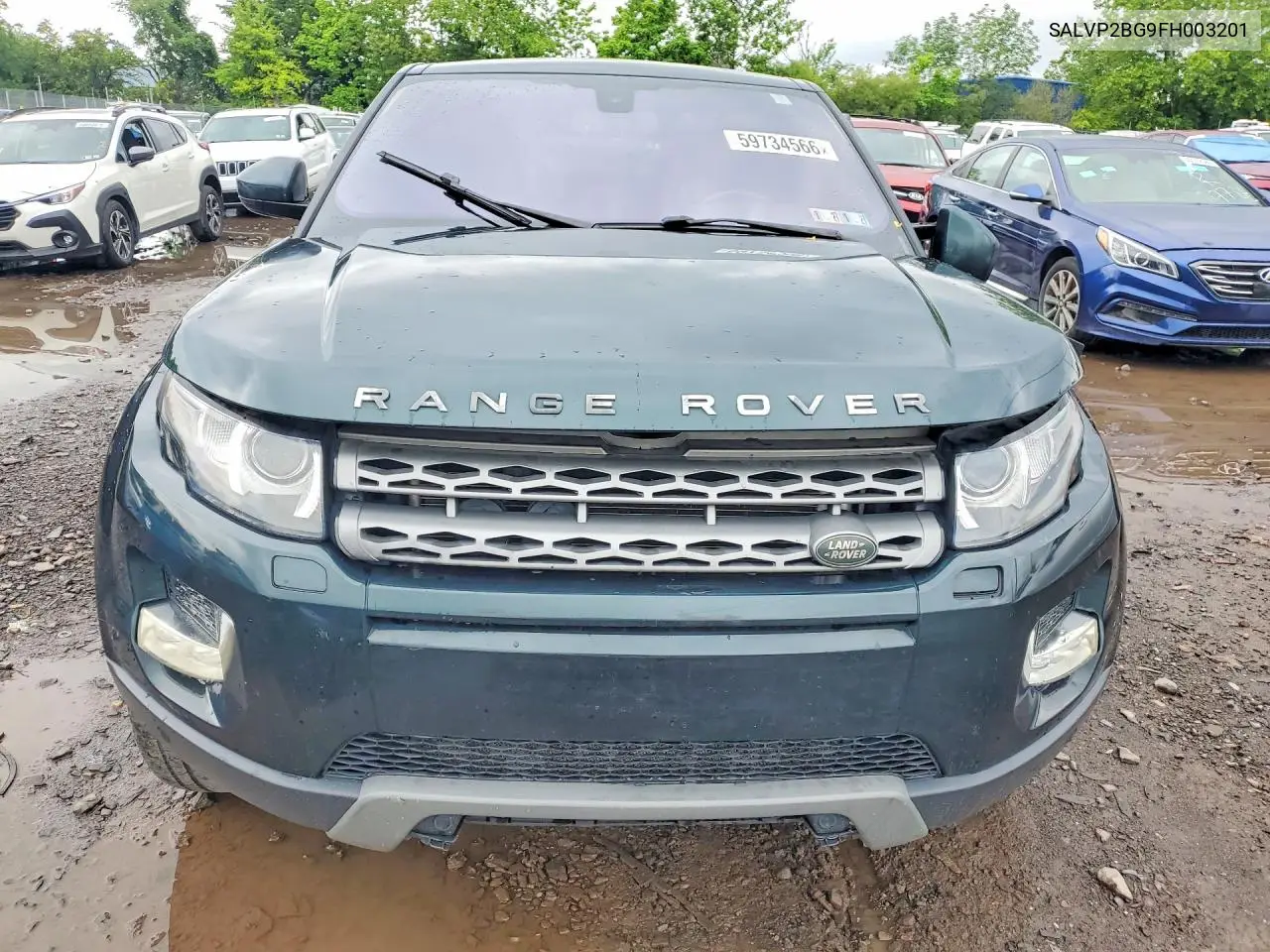 2015 Land Rover Range Rover Evoque Pure Plus VIN: SALVP2BG9FH003201 Lot: 59734566