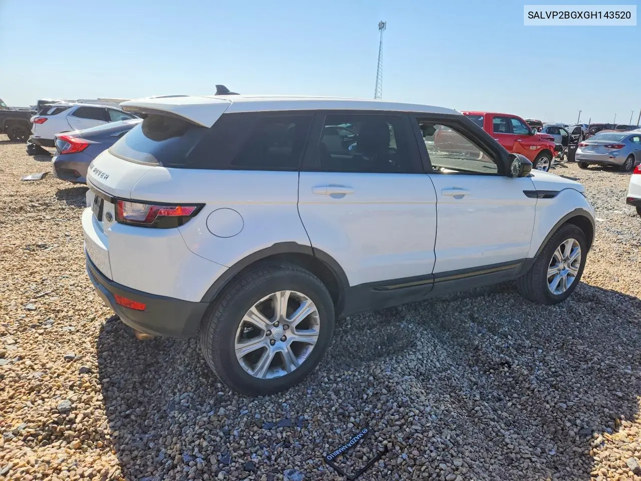 2016 Land Rover Range Rover Evoque Se VIN: SALVP2BGXGH143520 Lot: 59985436