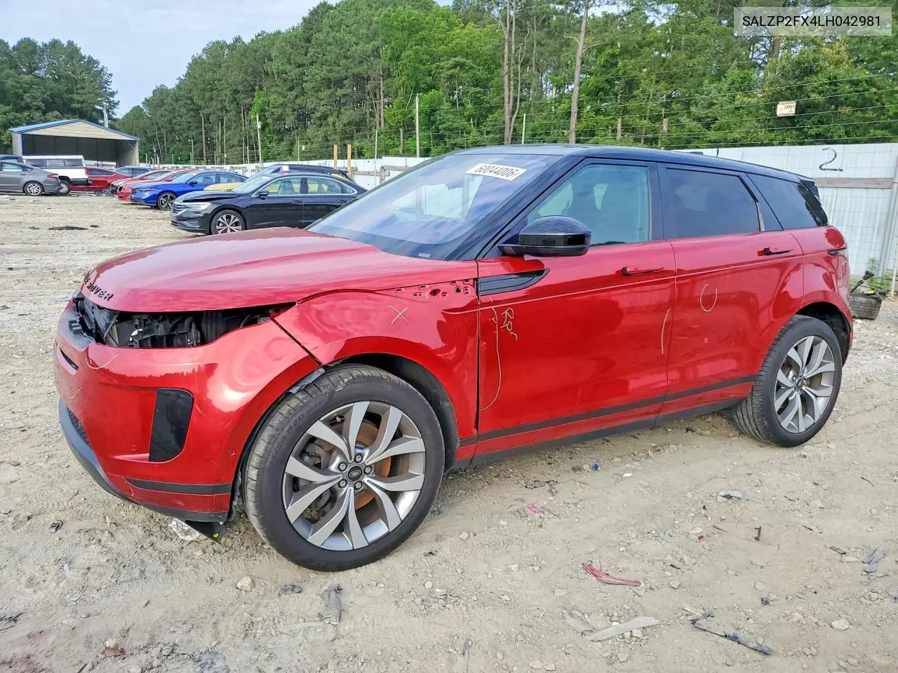 2020 Land Rover Range Rover Evoque Se VIN: SALZP2FX4LH042981 Lot: 60044006
