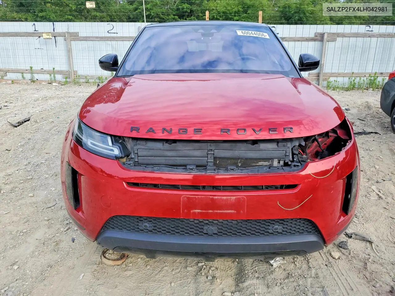 2020 Land Rover Range Rover Evoque Se VIN: SALZP2FX4LH042981 Lot: 60044006