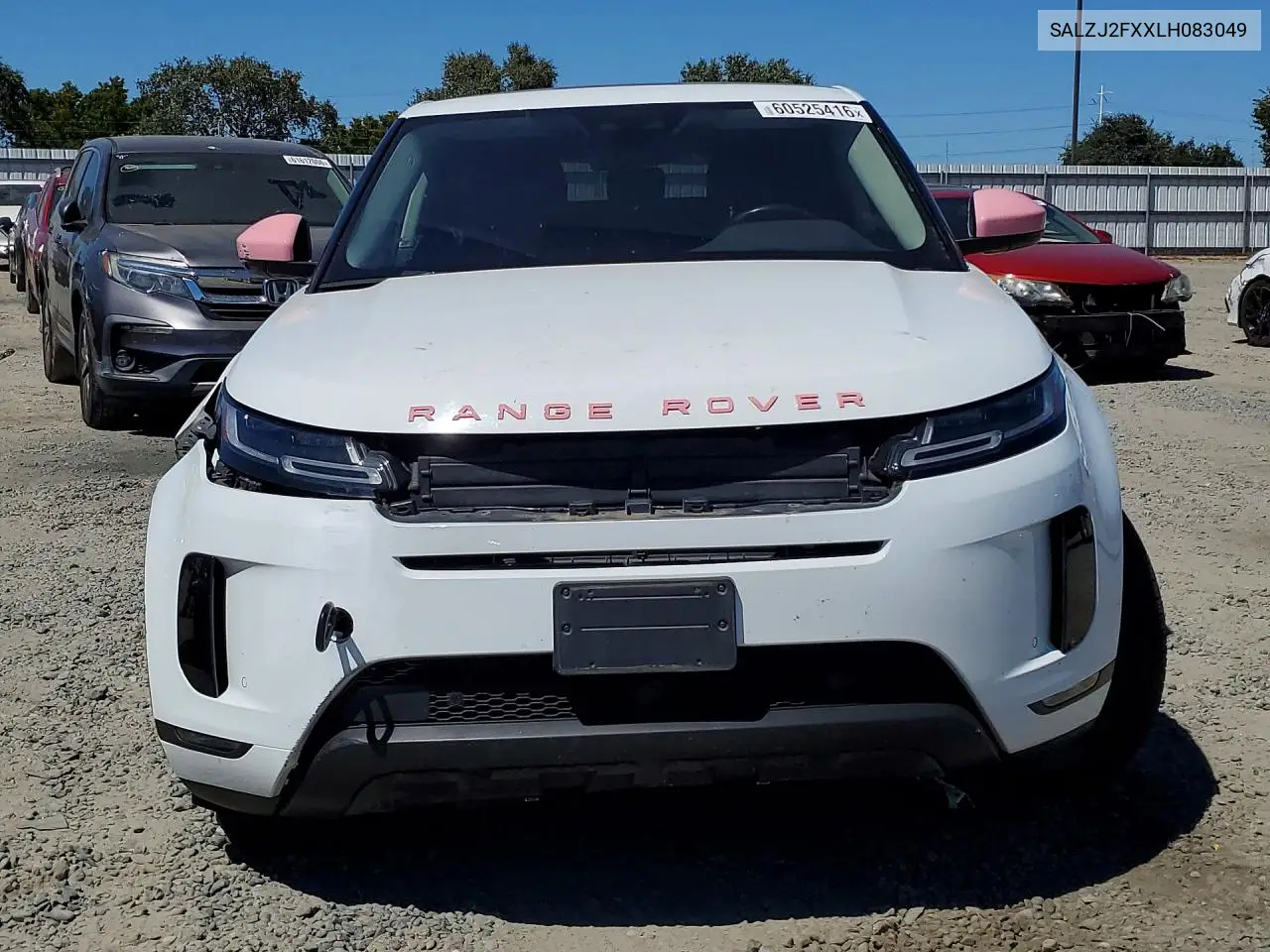 2020 Land Rover Range Rover Evoque S VIN: SALZJ2FXXLH083049 Lot: 60525416