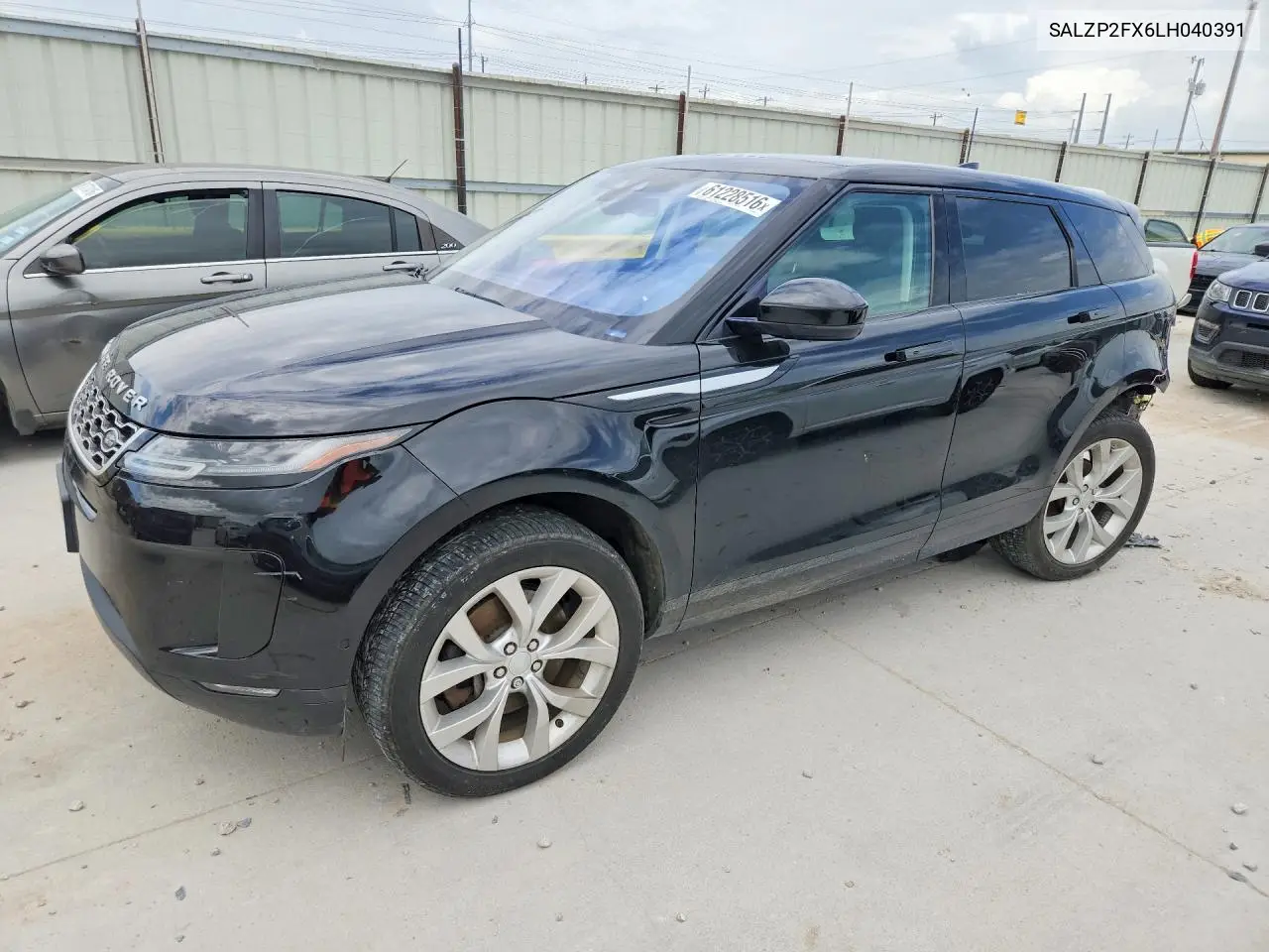 2020 Land Rover Range Rover Evoque Se VIN: SALZP2FX6LH040391 Lot: 61228516