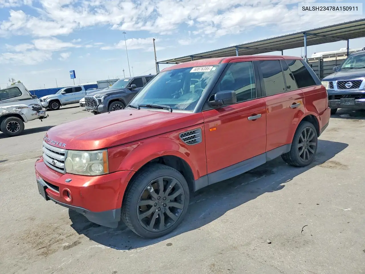 2008 Land Rover Range Rover Sport Supercharged VIN: SALSH23478A150911 Lot: 60876386