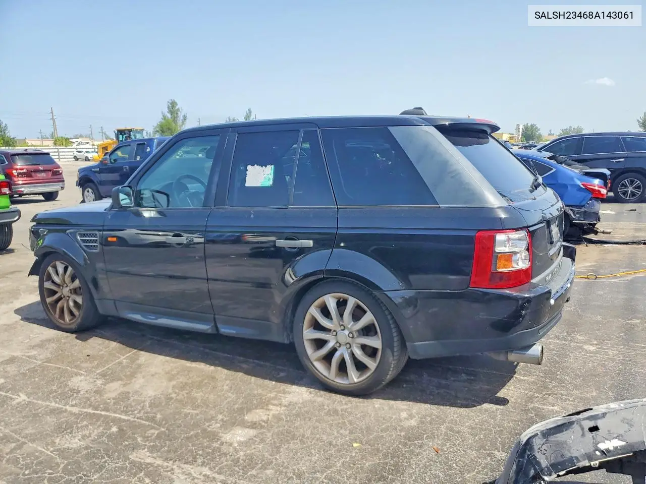2008 Land Rover Range Rover Sport Supercharged VIN: SALSH23468A143061 Lot: 60996426