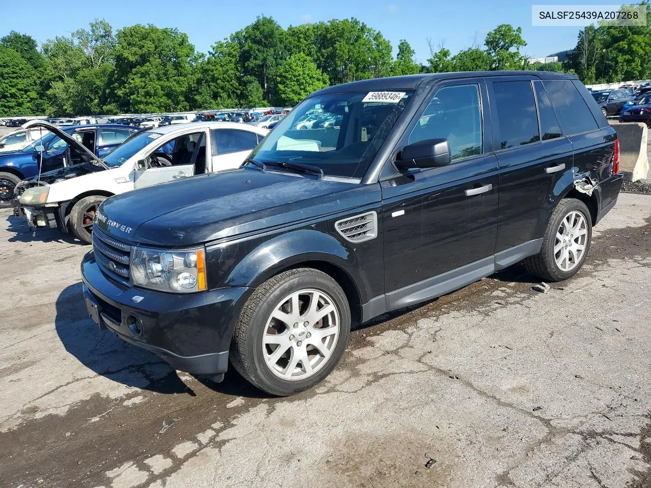 2009 Land Rover Range Rover Sport Hse VIN: SALSF25439A207268 Lot: 59889346
