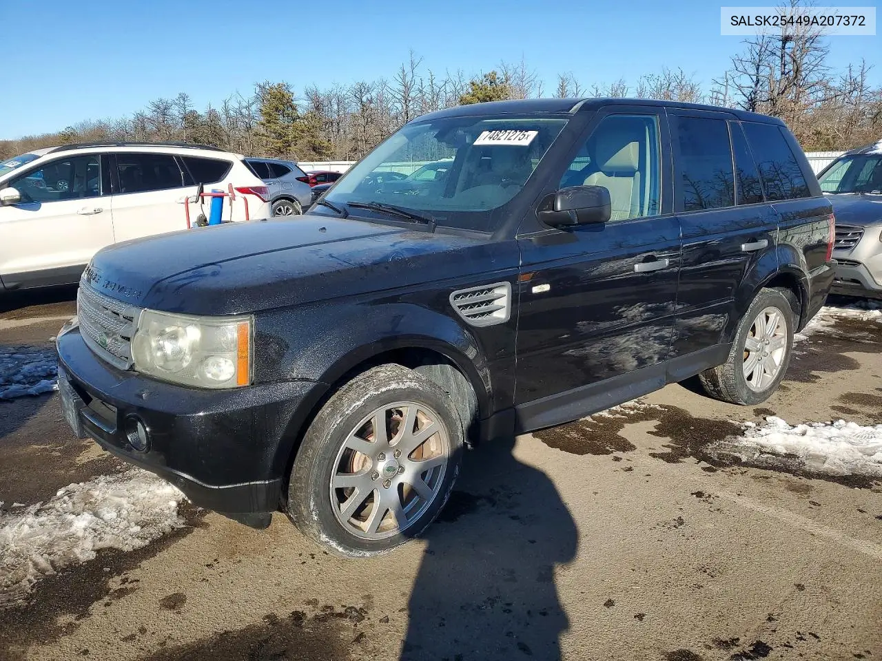 2009 Land Rover Range Rover Sport Hse VIN: SALSK25449A207372 Lot: 74821275
