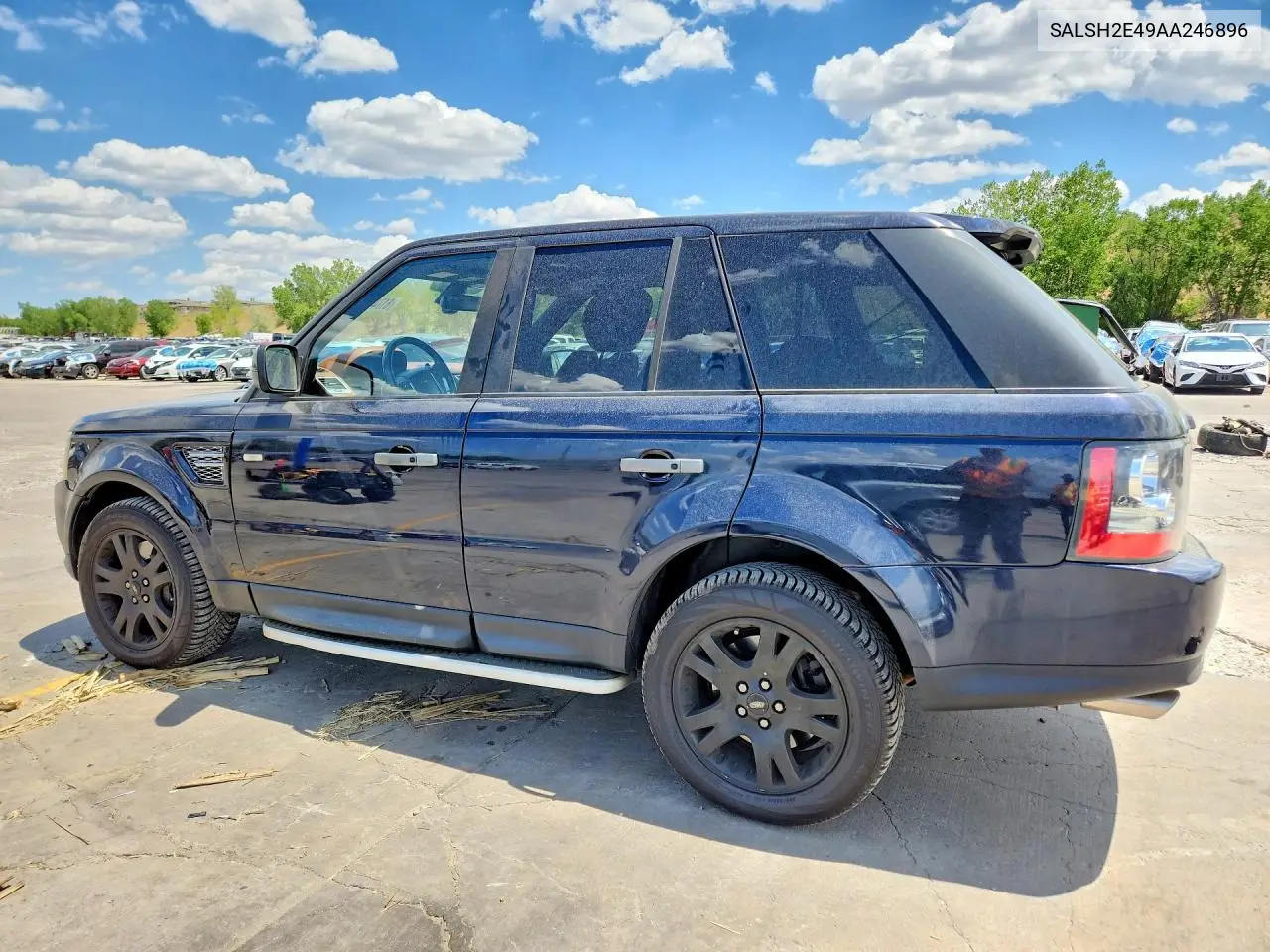 2010 Land Rover Range Rover Sport Sc VIN: SALSH2E49AA246896 Lot: 61744516