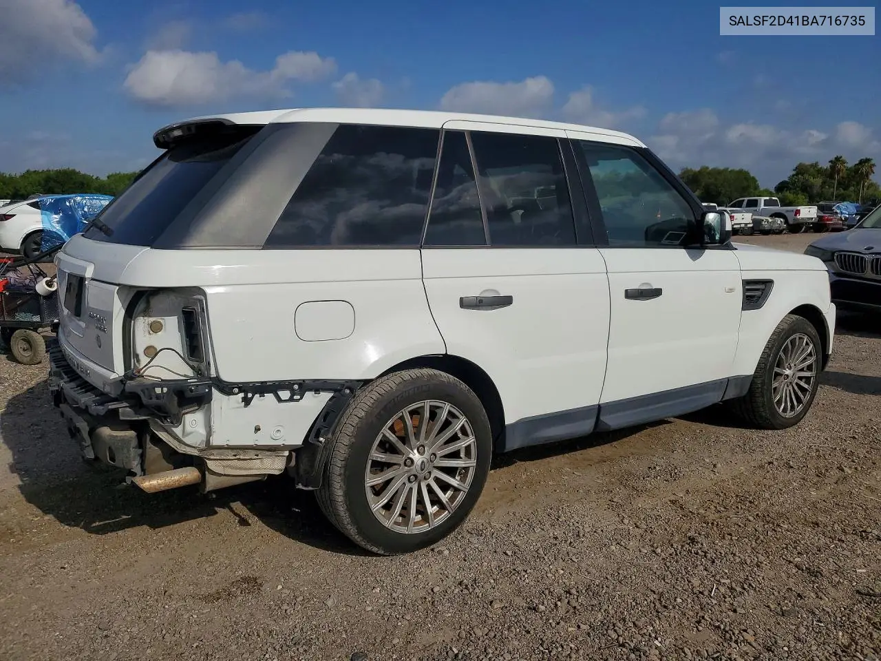2011 Land Rover Range Rover Sport Hse VIN: SALSF2D41BA716735 Lot: 59173566
