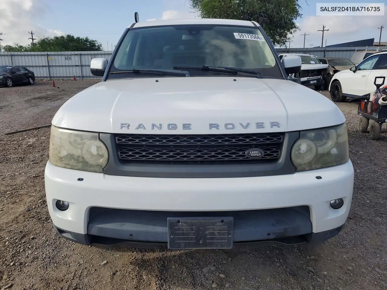 2011 Land Rover Range Rover Sport Hse VIN: SALSF2D41BA716735 Lot: 59173566