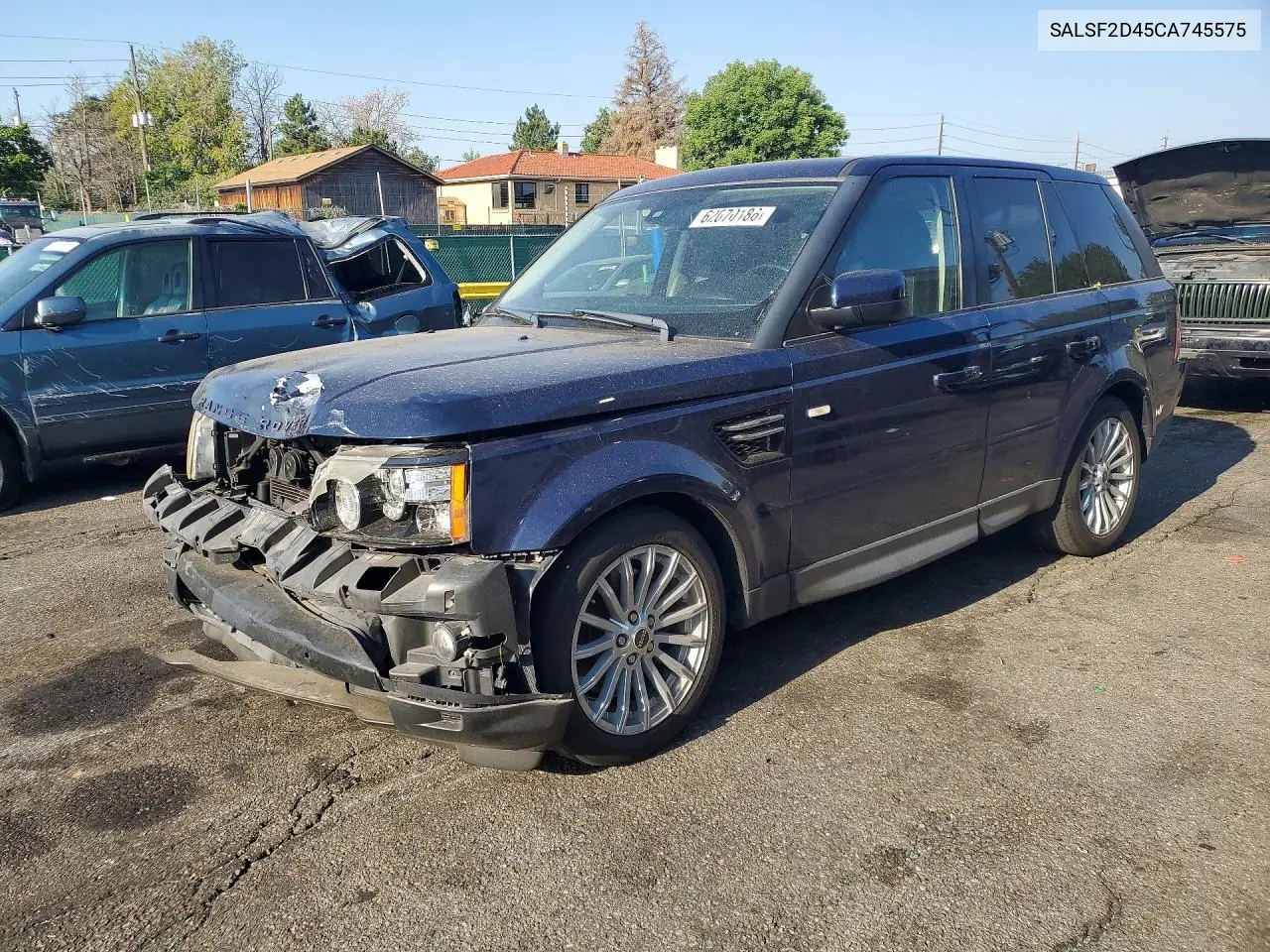 2012 Land Rover Range Rover Sport Hse VIN: SALSF2D45CA745575 Lot: 62070186
