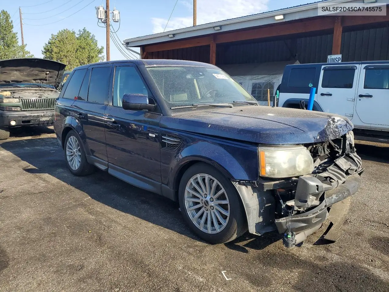 2012 Land Rover Range Rover Sport Hse VIN: SALSF2D45CA745575 Lot: 62070186