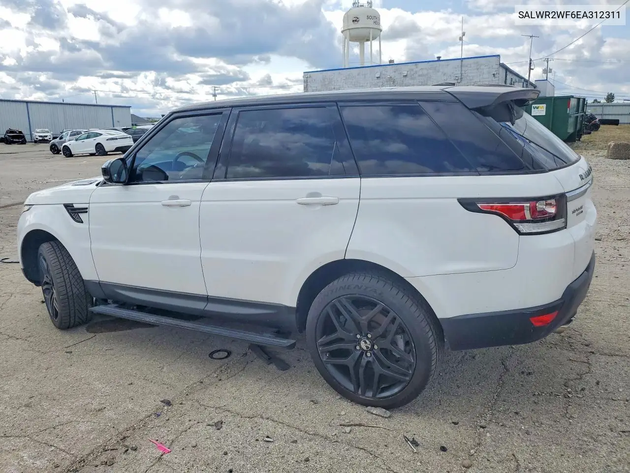 2014 Land Rover Range Rover Sport Hse VIN: SALWR2WF6EA312311 Lot: 61634166