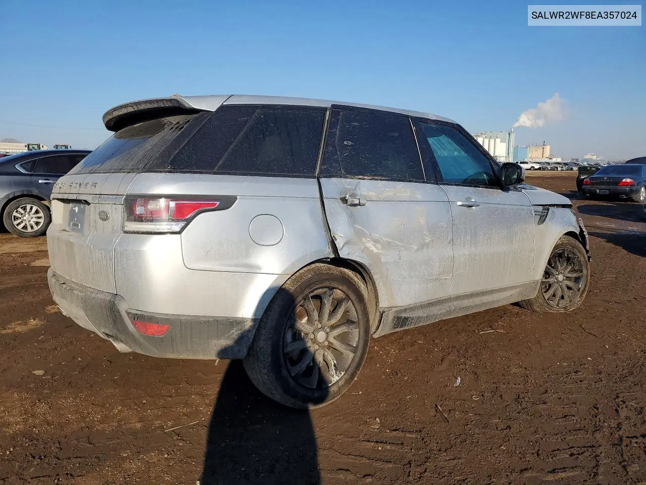 2014 Land Rover Range Rover Sport Hse VIN: SALWR2WF8EA357024 Lot: 76861405