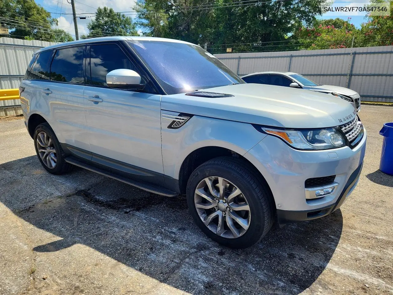 2016 Land Rover Range Rover Sport Hse VIN: SALWR2VF7GA547546 Lot: 59868976