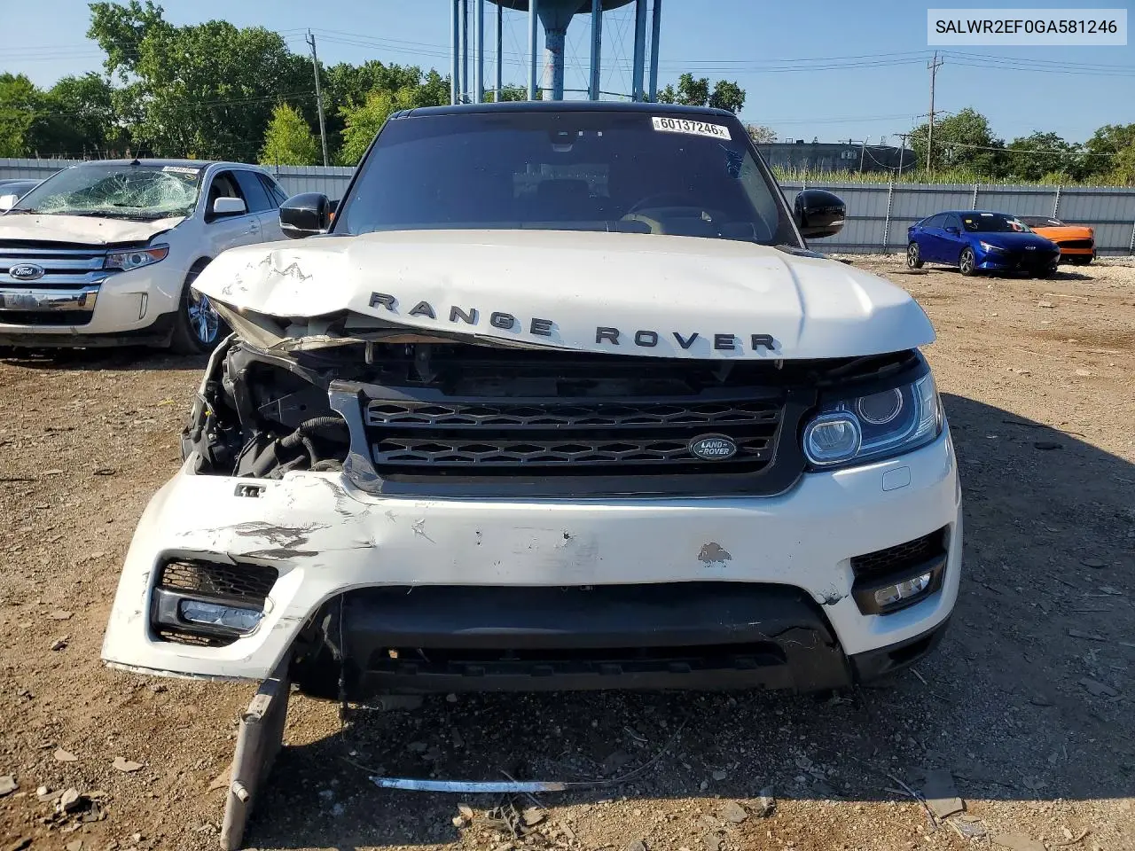 2016 Land Rover Range Rover Sport Sc VIN: SALWR2EF0GA581246 Lot: 60137246