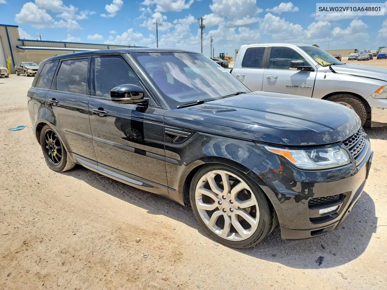 2016 Land Rover Range Rover Sport Se VIN: SALWG2VF1GA648801 Lot: 60434336