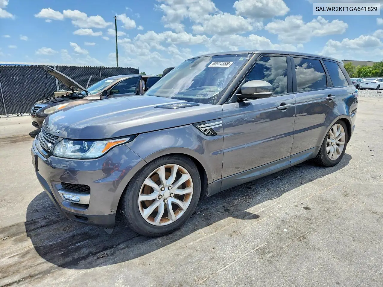 2016 Land Rover Range Rover Sport Hse VIN: SALWR2KF1GA641829 Lot: 60914686